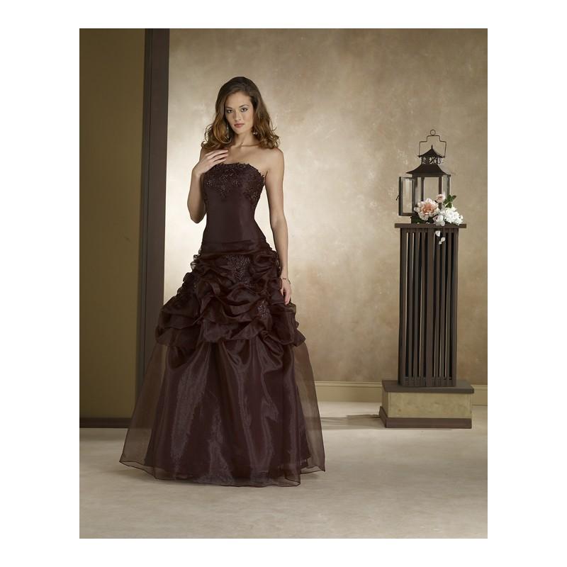 زفاف - Strapless Basque Waist A-line Pick-up Mother Dresses (KMD0025) - Crazy Sale Formal Dresses