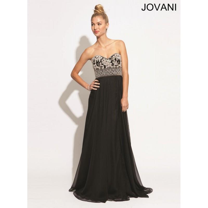 Hochzeit - Jovani 78136 Black - 2017 Spring Trends Dresses
