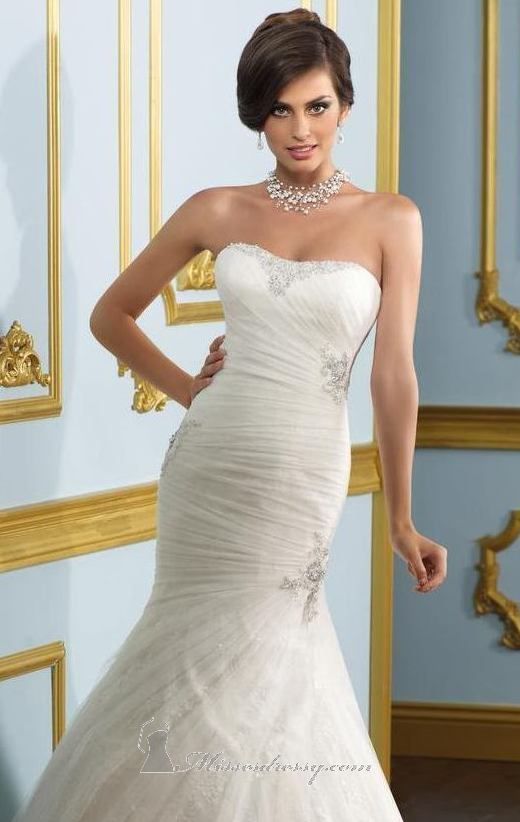 Mariage - Strapless Tulle Gown By Mori Lee