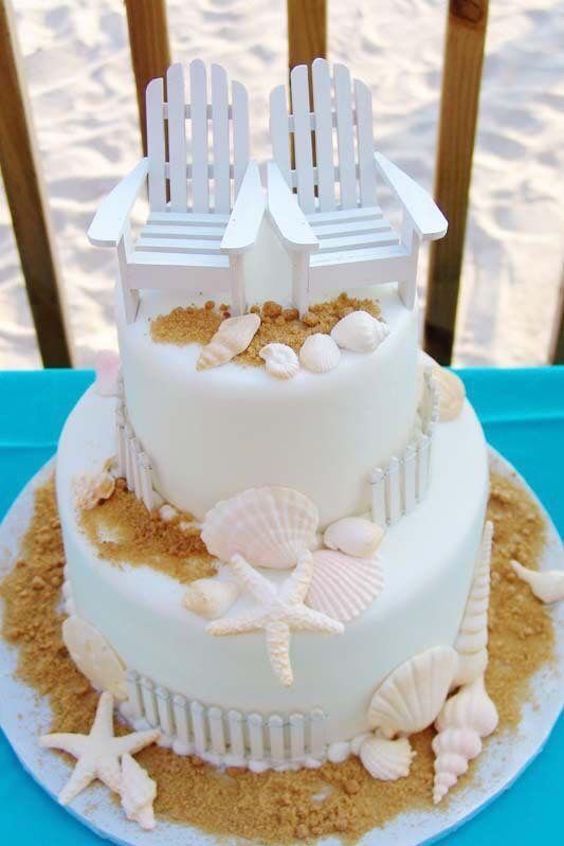 زفاف - 26 Beach Wedding Cakes That Will Wow Your Guests: Check Them Out!