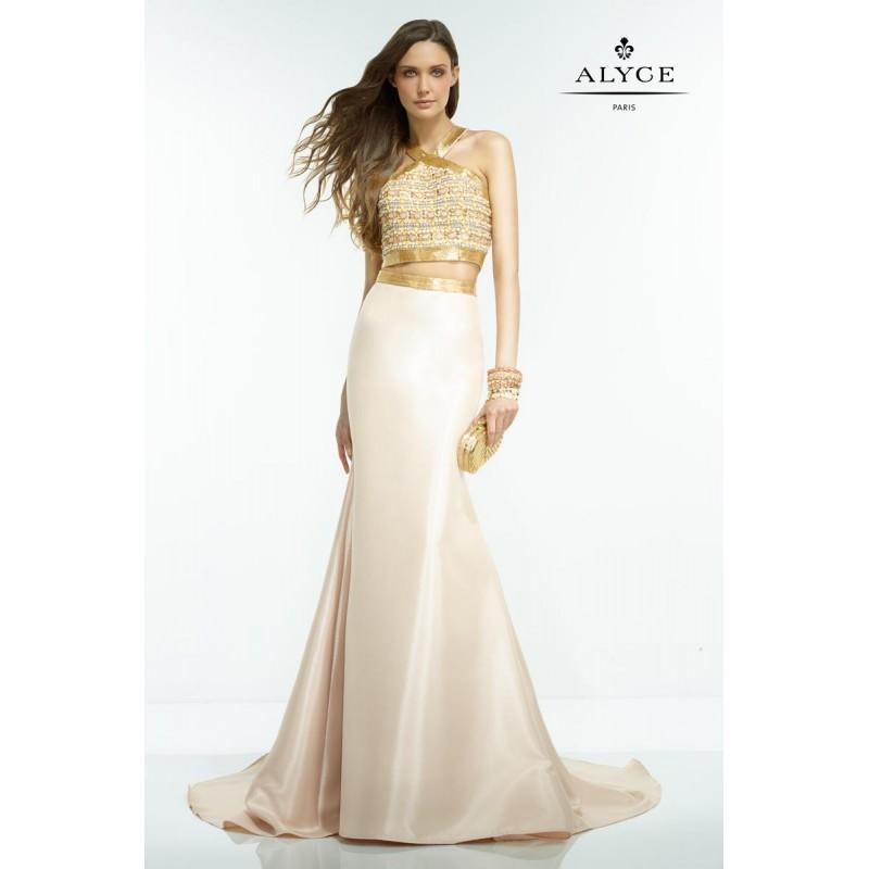 زفاف - Champagne Claudine for Alyce Prom 2565 Claudine for Alyce Paris - Top Design Dress Online Shop