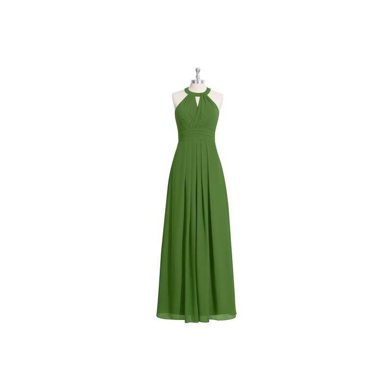 Hochzeit - Moss Azazie Abbey - Chiffon Halter Strap Detail Floor Length Dress - Cheap Gorgeous Bridesmaids Store