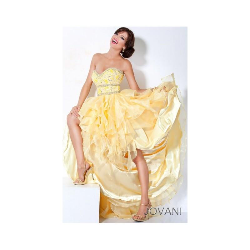 زفاف - Jovani High Low Organza Ruffle Prom Dress 171717 - Brand Prom Dresses