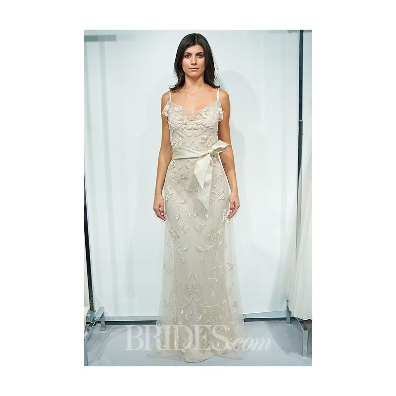 Hochzeit - Sarah Janks - Fall 2014 - Daisy Sleeveless Silk Crepe Sheath Wedding Dress with Spaghetti Straps - Stunning Cheap Wedding Dresses