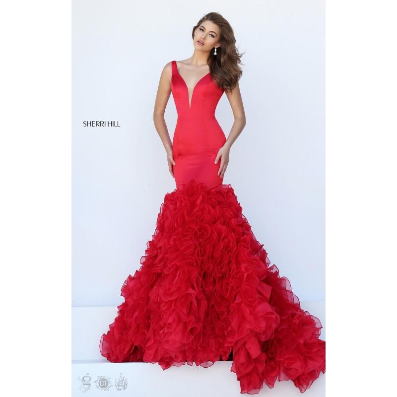 زفاف - Black Sherri Hill 50487 - Mermaid Dress - Customize Your Prom Dress