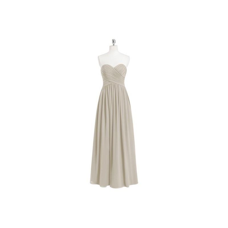 Hochzeit - Taupe Azazie Kristen - Back Zip Floor Length Sweetheart Chiffon Dress - Charming Bridesmaids Store