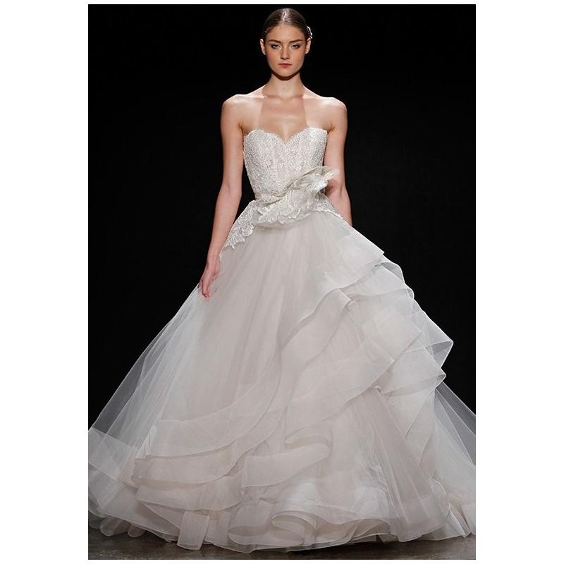 زفاف - Lazaro 3413 - Ball Gown Natural Floor Tulle Lace - Formal Bridesmaid Dresses 2017