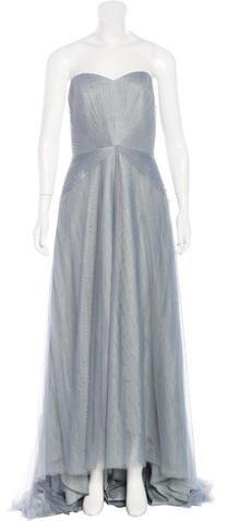 Mariage - Monique Lhullier Bridesmaids Pleated Strapless Dress w/ Tags