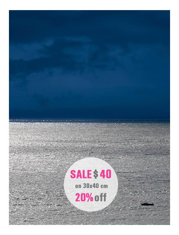 Свадьба - SALE Abstract seascape print, minimalist art photography, Sea print, nautical landscape wall art, mens gift, navy blue silver art, 30x40 cm