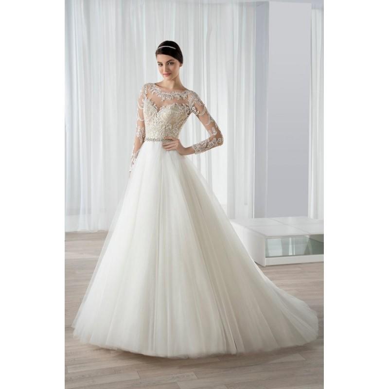 زفاف - Style 591 by Illisa by Demetrios - Chapel Length Ballgown Floor length Long sleeve LaceTulle Illusion Dress - 2017 Unique Wedding Shop