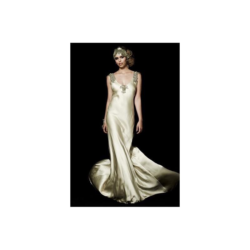 زفاف - Johanna Johnson SP14 Dress 2 - Full Length Sleeveless Johanna Johnson Spring 2013 Nude Fit and Flare - Nonmiss One Wedding Store