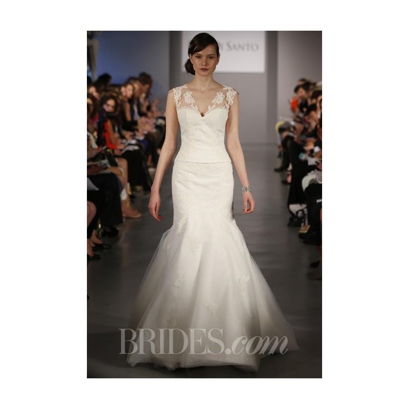 Wedding - Ines Di Santo - Spring 2014 - Lyon Two-Piece Mermaid Gown with Illusion V-Neckline - Stunning Cheap Wedding Dresses