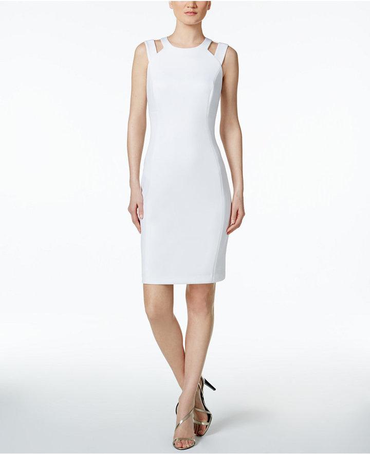 زفاف - Calvin Klein Cutout Scuba Sheath Dress
