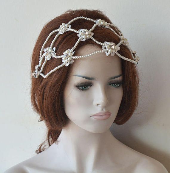 Свадьба - Bridal Pearl Headband, Wedding Headpiece, Pearl Wedding, Headband, Hair Piece, Bridal Hair Jewelry