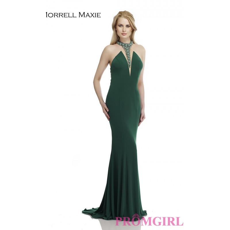 زفاف - Long Illusion Neckline Sheer Back Gown 14981 - Brand Prom Dresses