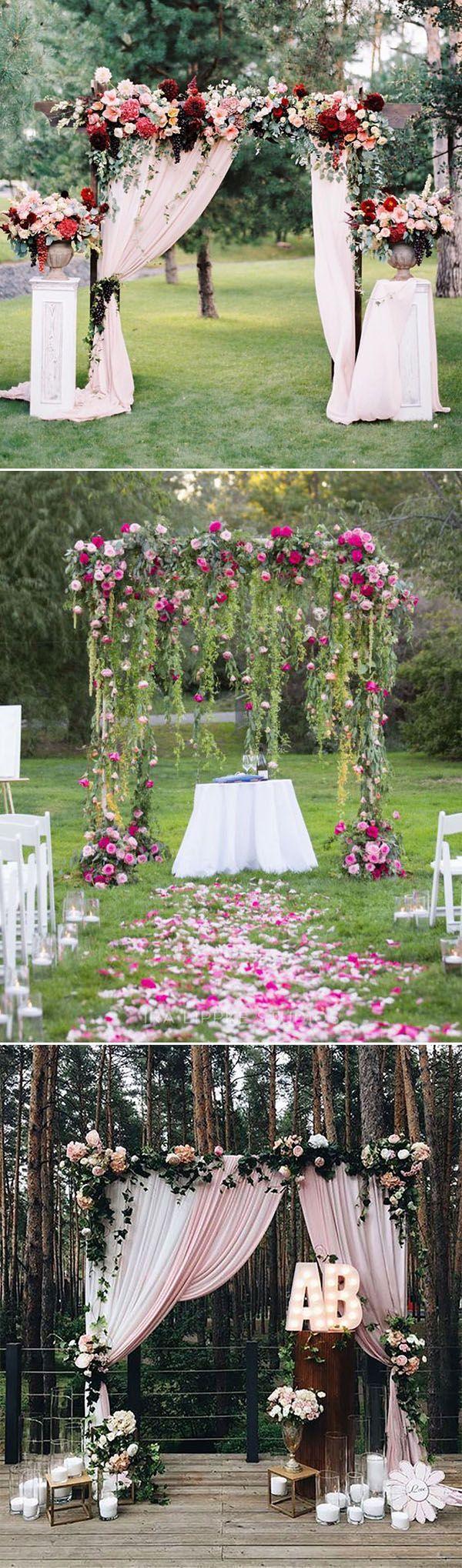 زفاف - 30 Best Floral Wedding Altars & Arches Decorating Ideas