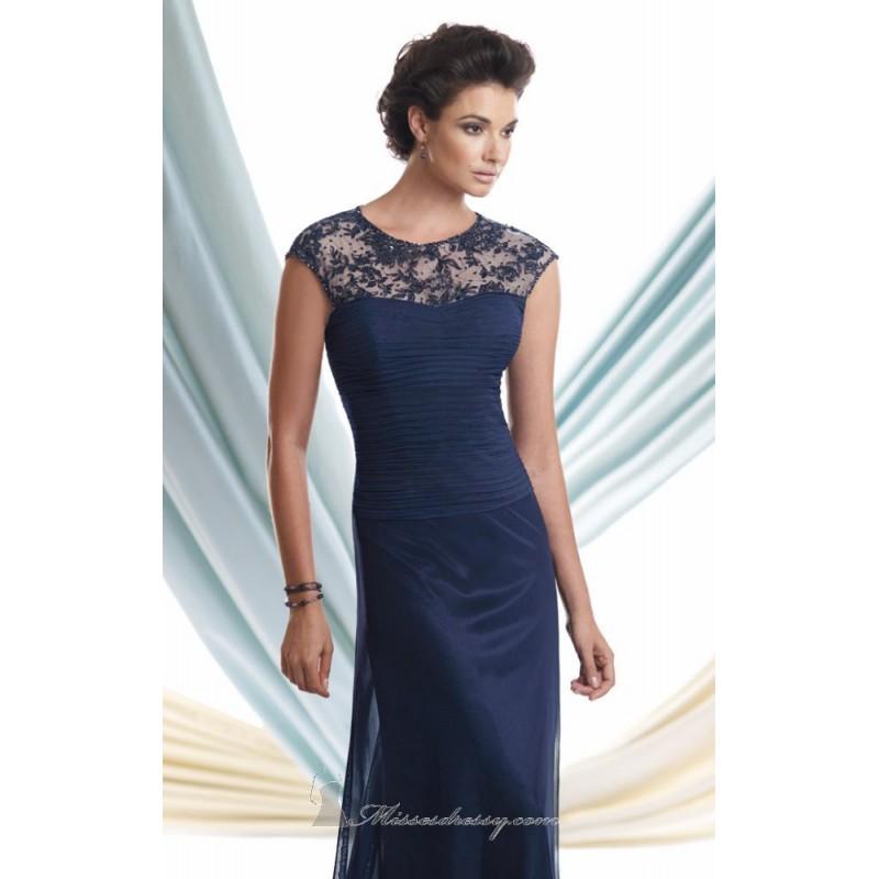 Mariage - Scoop Neckline Lace Gown by Mon Cheri Montage 113933 - Bonny Evening Dresses Online 