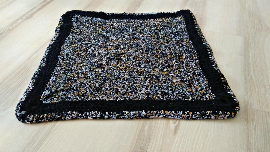 Mariage - Black rug,Rug,dog cat bed,crochet rug,area rug,braided rug,rainbow rug,carpet for kitchen,nursery,bath Mat,carpets,decorative rug