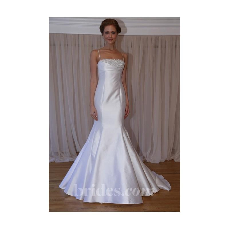 زفاف - Randi Rahm - 2013 - Satin Mermaid with Beaded Details and Spaghetti Straps - Stunning Cheap Wedding Dresses
