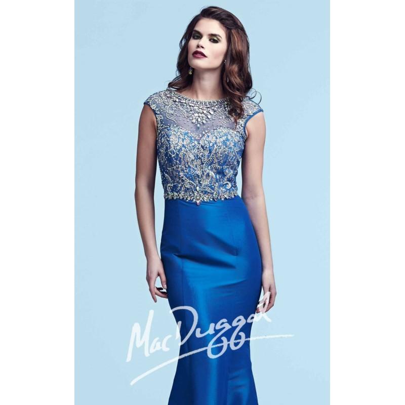 Mariage - Beaded Bateau Neckline Gown by Royalty by Mac Duggal 82066Y - Bonny Evening Dresses Online 