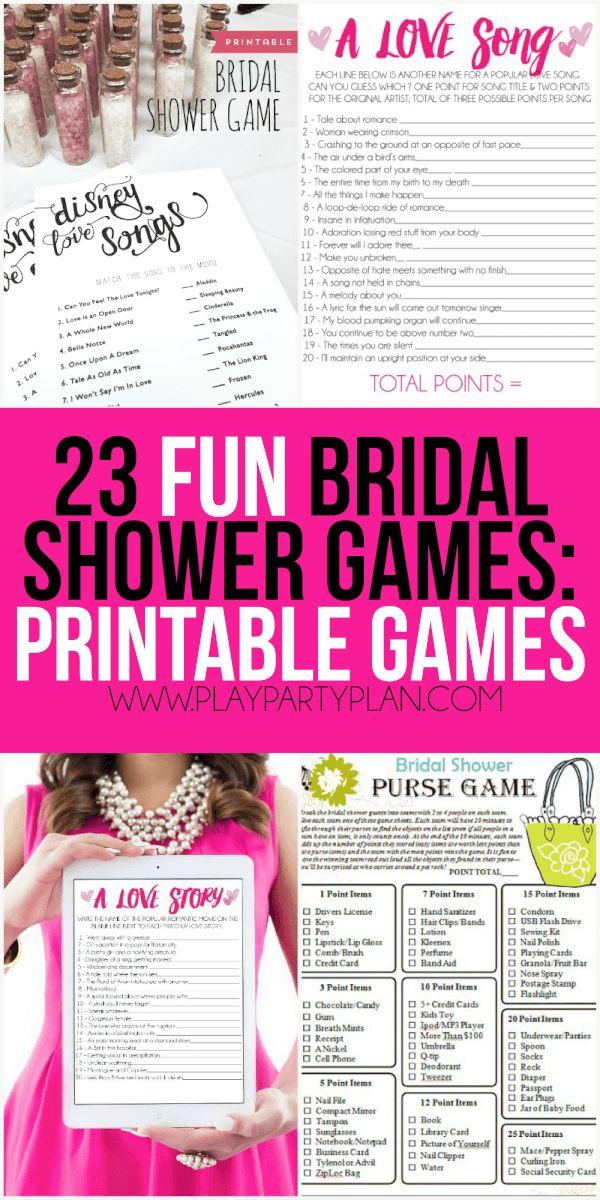 Mariage - 23 More Fun Bridal Shower Games