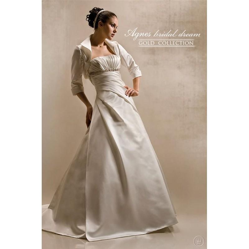 Wedding - Agnes 10052 Agnes Wedding Dresses Gold Collection - Rosy Bridesmaid Dresses