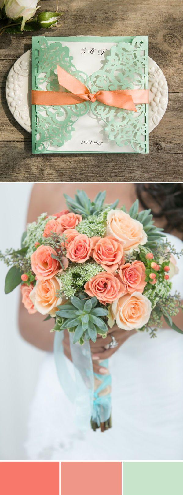 Wedding - Wonderful Mint Wedding Color Ideas With Elegant Wedding Invites