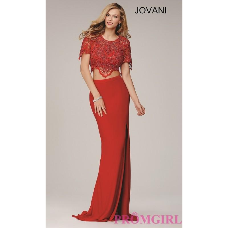زفاف - Two Piece Jovani Prom Dress - Discount Evening Dresses 