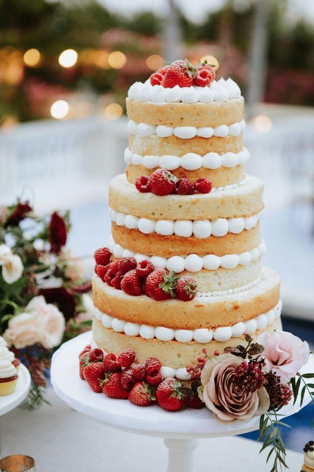 زفاف - Naked Strawberry Cake
