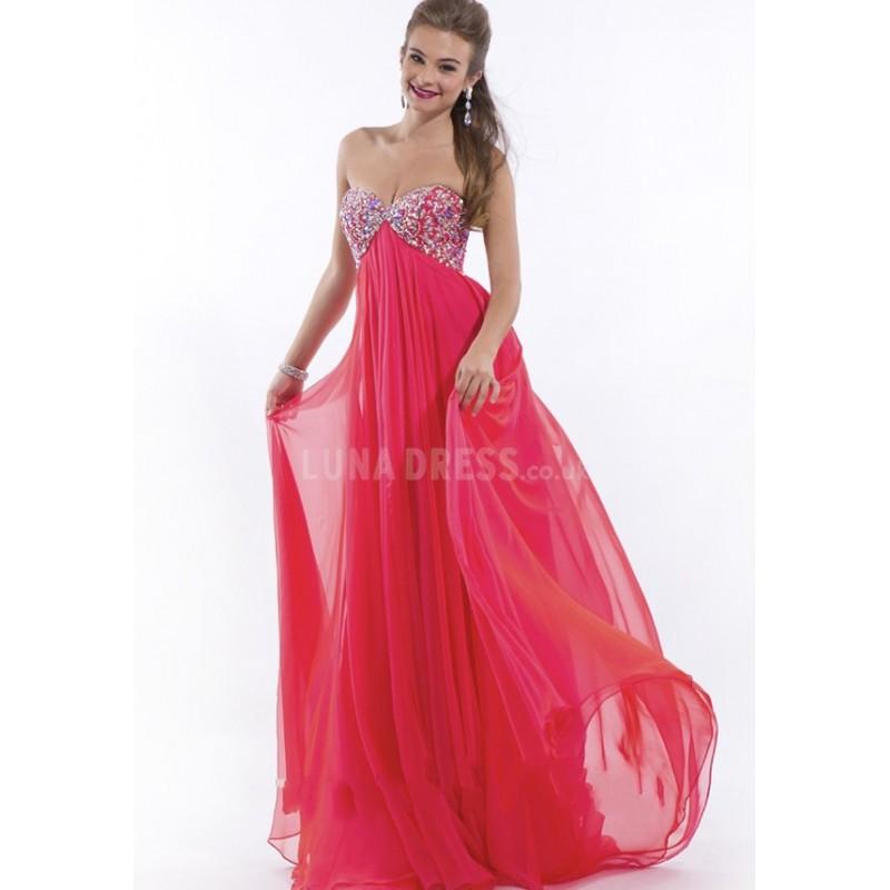 زفاف - Beautiful Floor Length Sweetheart Chiffon Sleeveless A line Empire Waist Prom Dress - Compelling Wedding Dresses