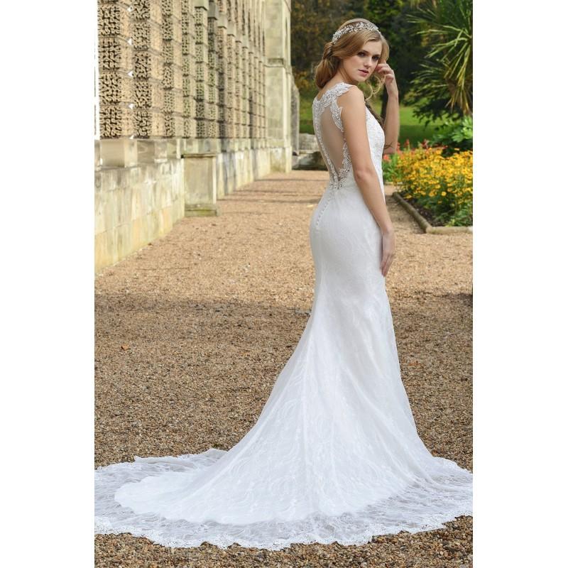 زفاف - Style 1704 by Catherine Parry - Ivory  White Lace Illusion back Floor Sweetheart  Illusion Wedding Dresses - Bridesmaid Dress Online Shop