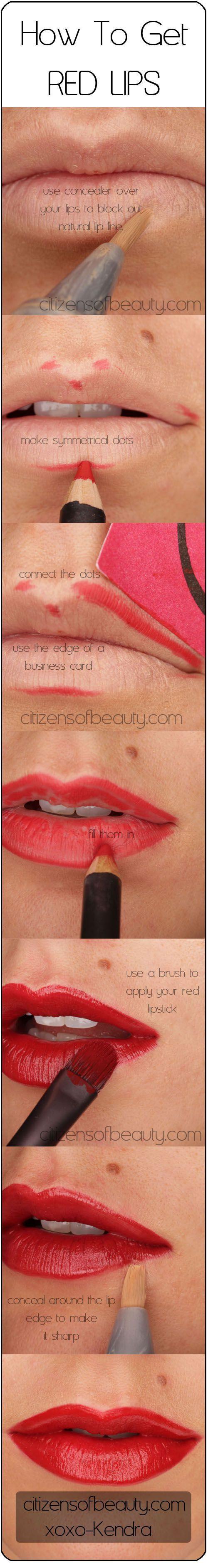 Свадьба - How To: Perfect Red Lips