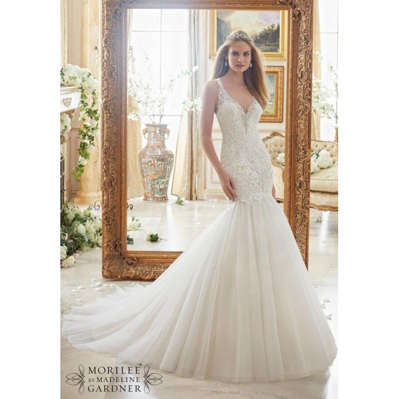 زفاف - White/Silver Mori Lee Bridal 2885 - Brand Wedding Store Online