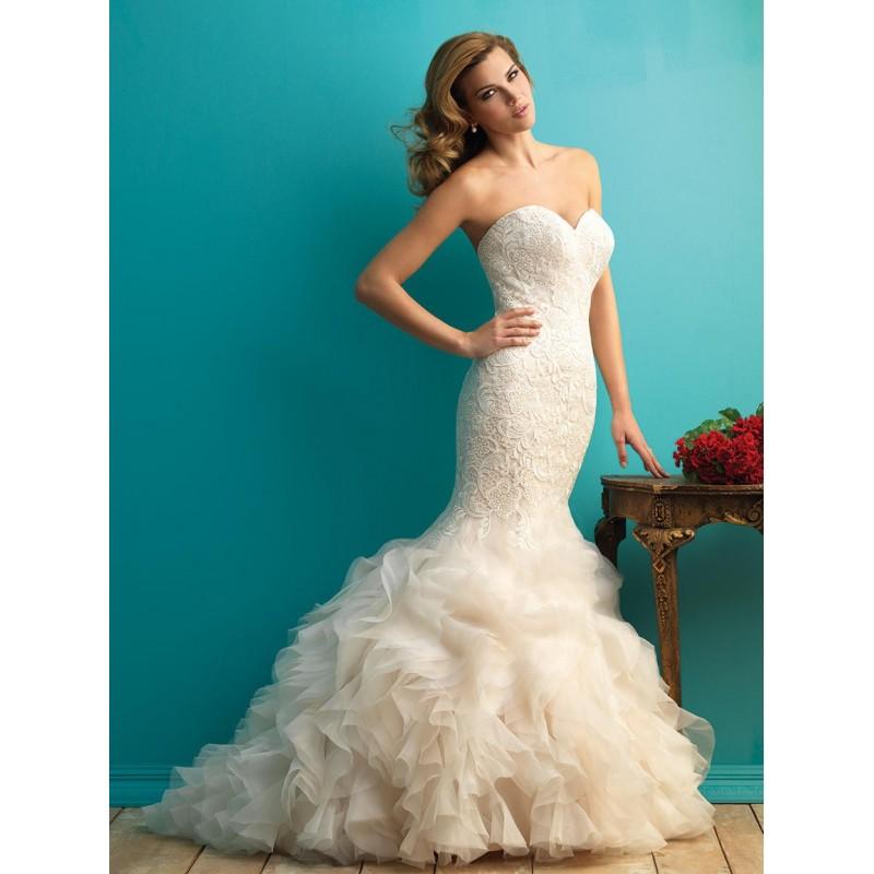 Wedding - Allure Bridals 9254 White,Ivory,Champagne/Ivory Dress - The Unique Prom Store
