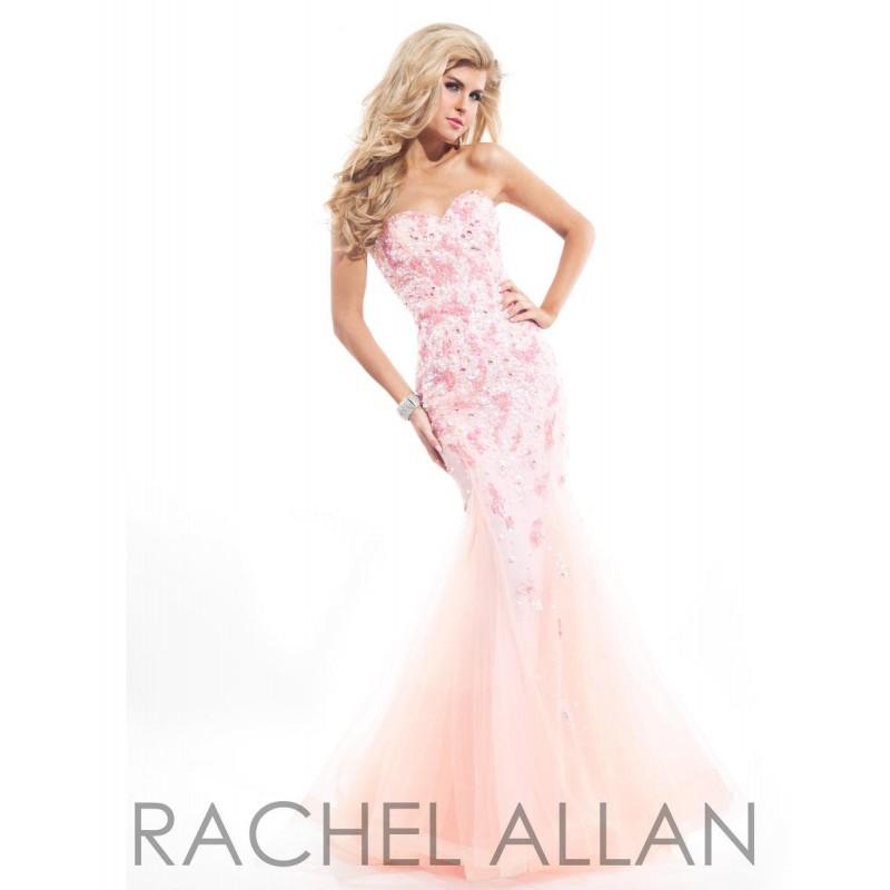 Wedding - Rachel Allan Prom 6828 Light Coral/Pink,Aqua/ Mint Dress - The Unique Prom Store