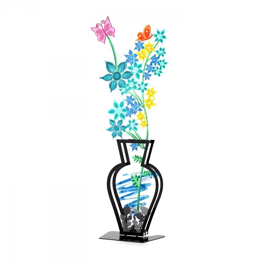 زفاف - Metal Flower Vase,Wildflower 3D Vase Multicolour,Housewarming Gift,Flower Vase,Home Decor,Table Decor,Table Centerpiece,Gift To Her