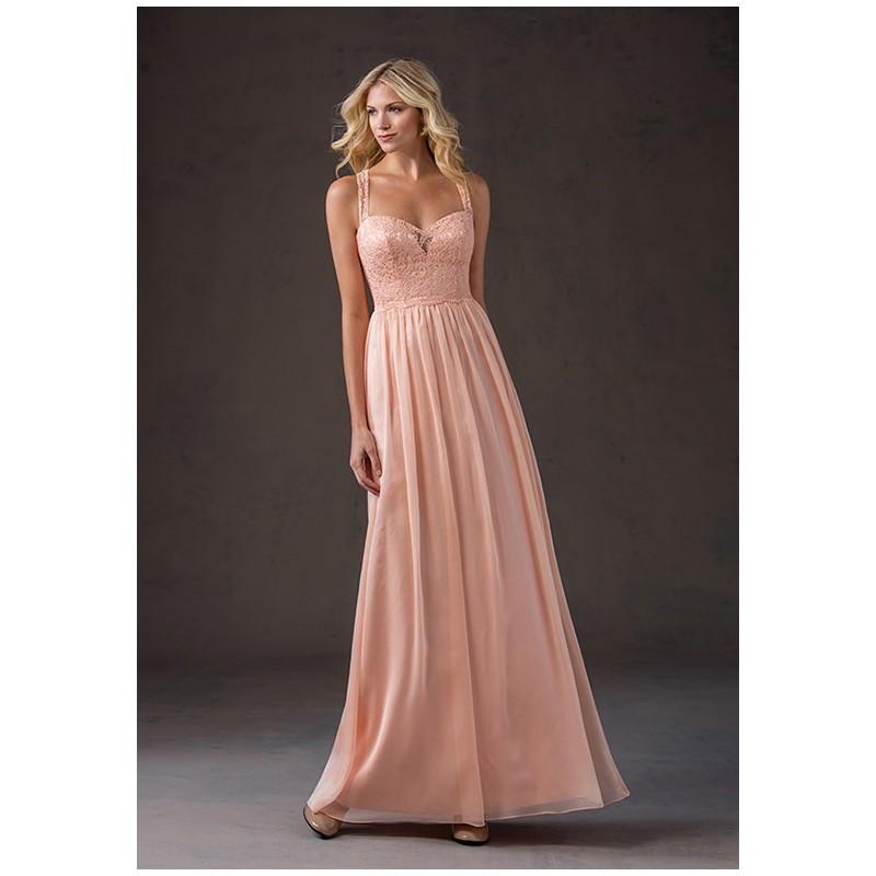 زفاف - Belsoie L184061 - A-Line Pink Halter Lace Floor Natural Plus Size Available - Formal Bridesmaid Dresses 2017