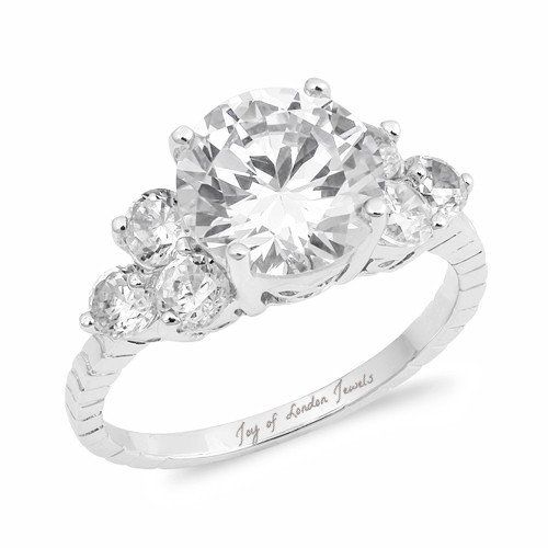 زفاف - A Perfect 2CT Round Cut Russian Lab Diamond Ring