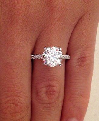 Wedding - Details About 2.38 CT ROUND CUT D/SI1 DIAMOND SOLITAIRE ENGAGEMENT RING 14K WHITE GOLD