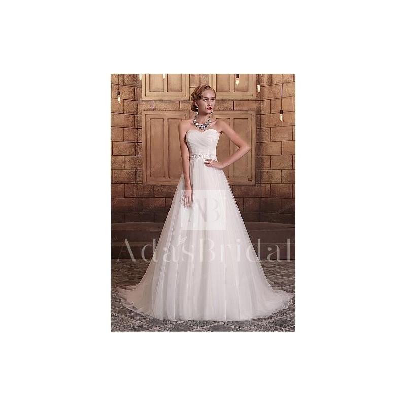 Mariage - Chic Tulle Sweetheart Neckline A-line Wedding Dresses - overpinks.com
