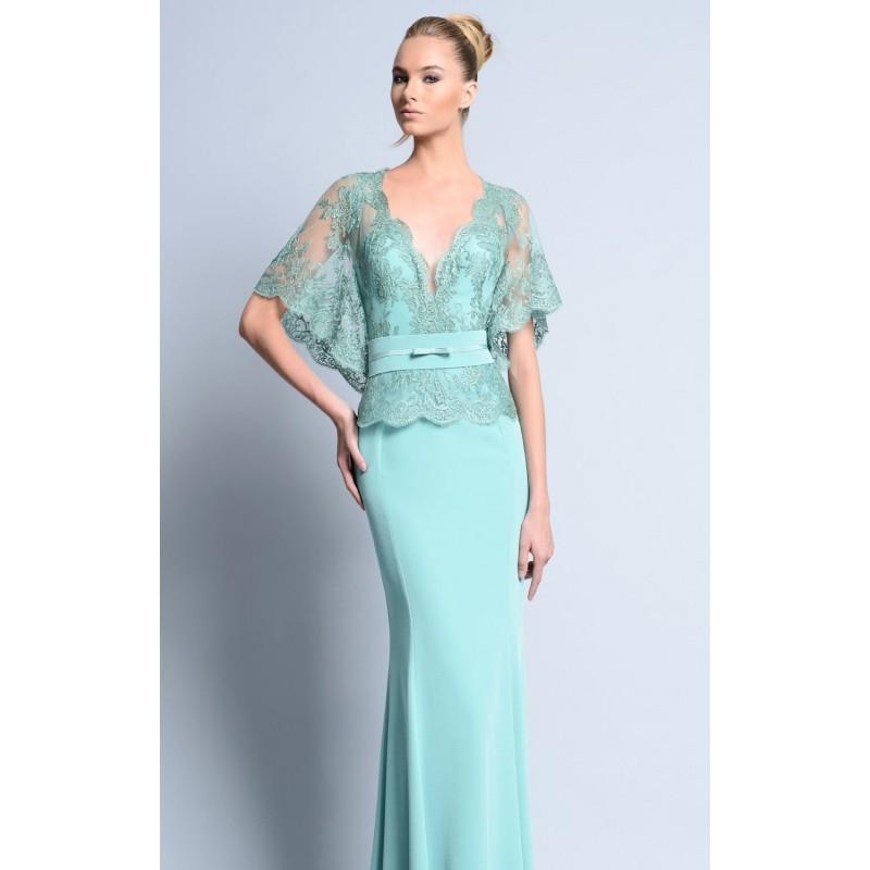 زفاف - Laced Slim Long Gown by Beside Couture by GEMY - Color Your Classy Wardrobe