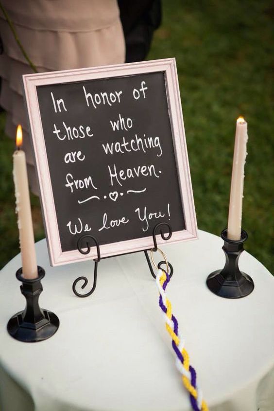 Свадьба - Unique Wedding Memorial Ideas: In Loving Memory