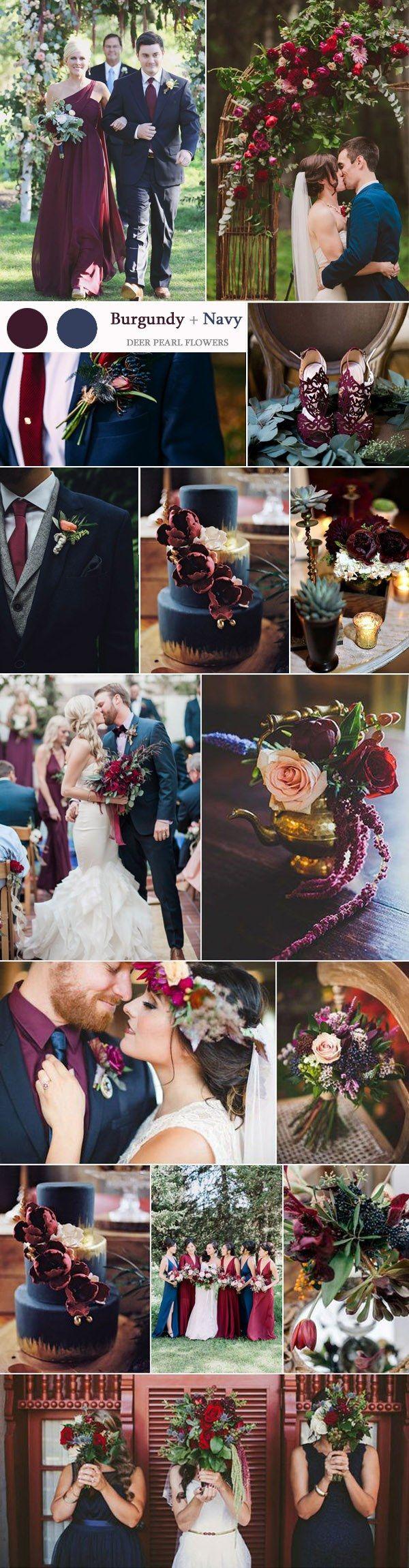 Hochzeit - Top 8 Burgundy Wedding Color Palettes You’ll Love