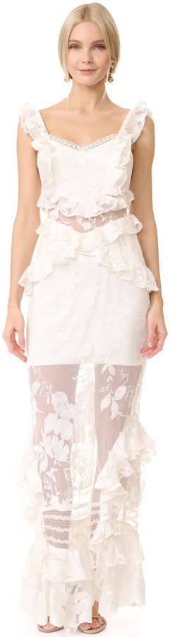 Mariage - Three Floor Bouquet Lace Dress