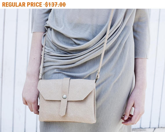Wedding - Sale, Womens Leather Wallet Bag, Small Leather Bag, Beige Purse, Cell Phone Wallet Case
