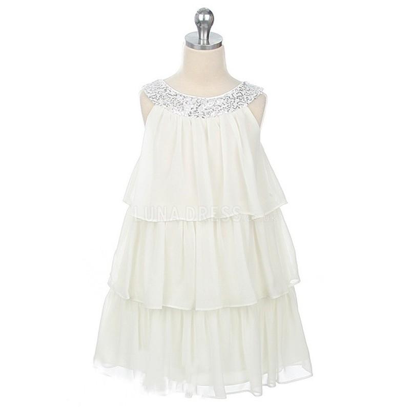زفاف - Beautiful Bateau Dropped Waist A line With Sleeveless Flower Girl Dress - Compelling Wedding Dresses