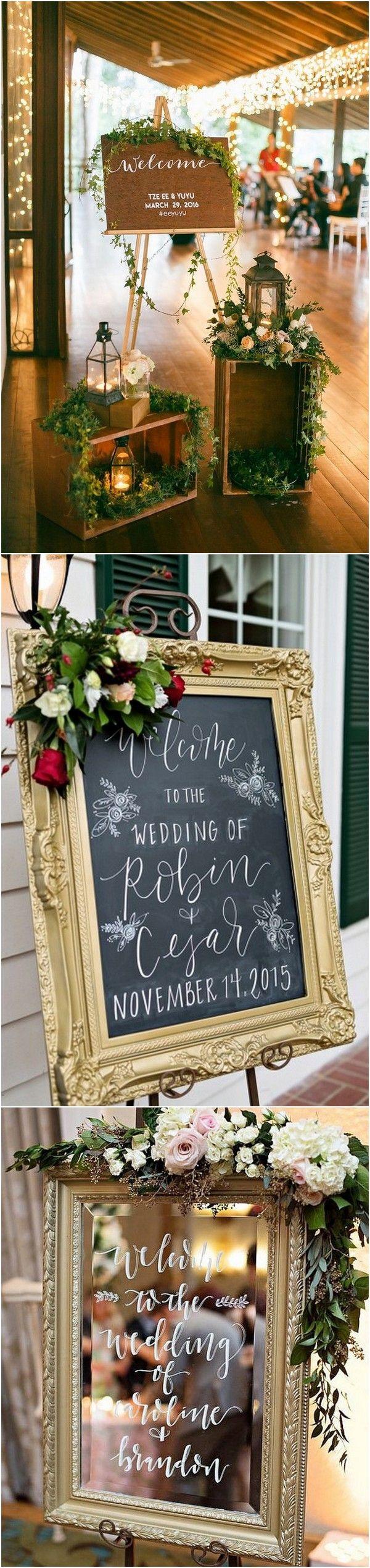 Hochzeit - 20 Brilliant Wedding Welcome Sign Ideas For Ceremony And Reception - Page 2 Of 3