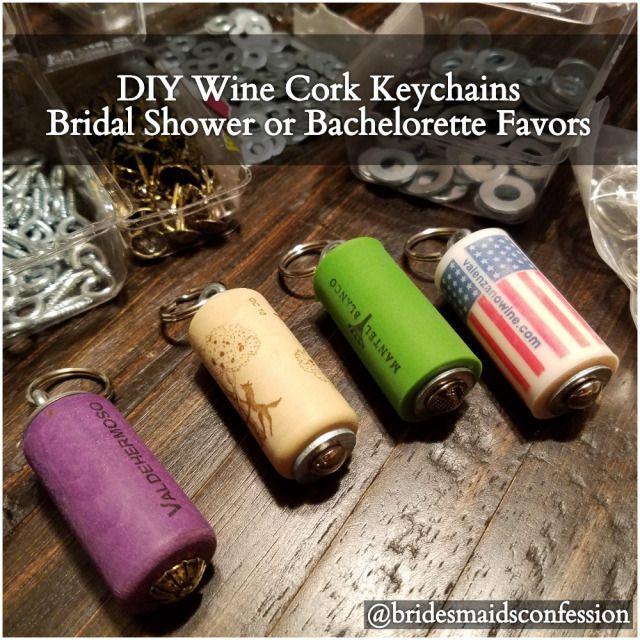 زفاف - DIY Wine Cork Keychains - Simple, Cute, And Affordable Favors