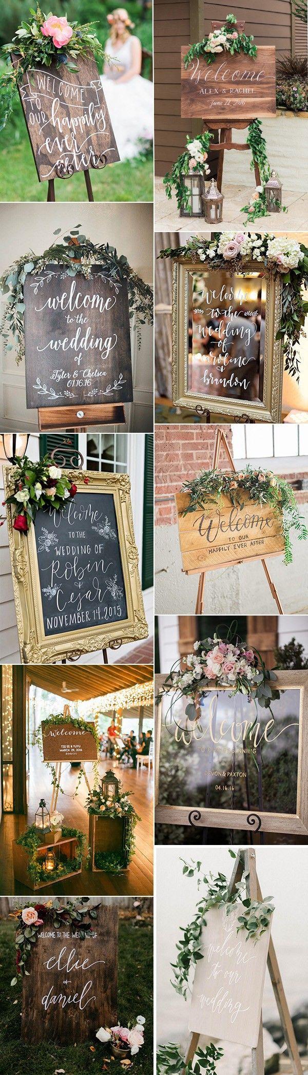 Свадьба - 20 Brilliant Wedding Welcome Sign Ideas For Ceremony And Reception