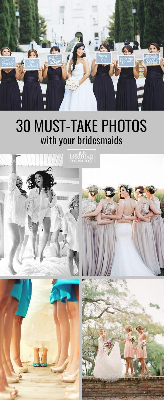 Hochzeit - 36 Must Take Wedding Photos With Your Bridesmaids